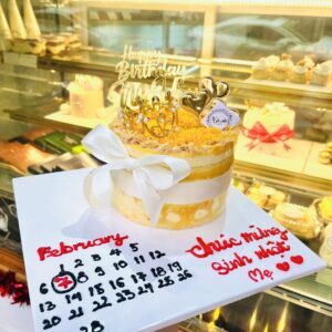 Bánh Sinh Nhật Bông Lan Trứng Muối Size 14 the cati cake hà nội